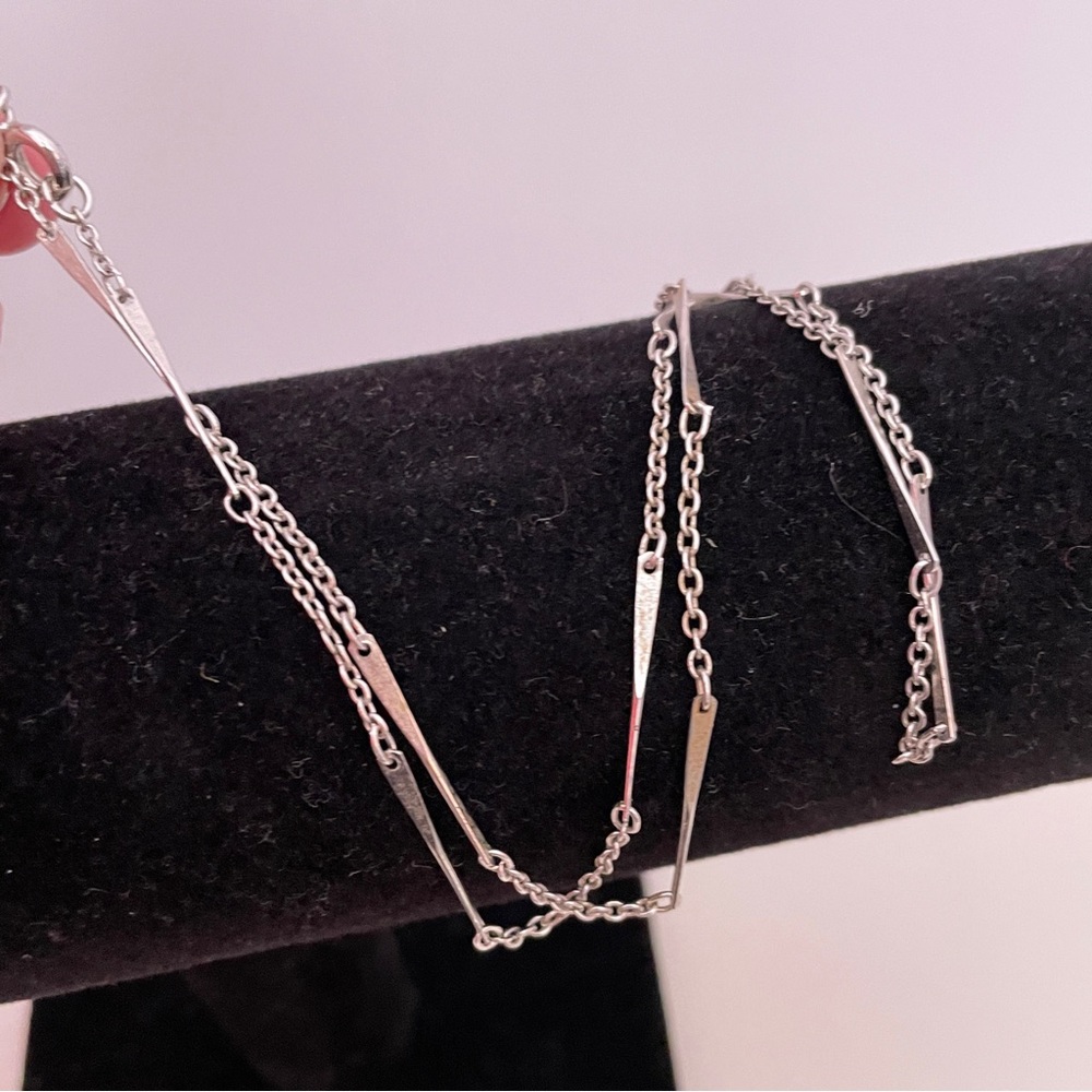 Vintage AVON Silver Tone Simple Dainty Streetwear Steampunk Minimalist Necklace